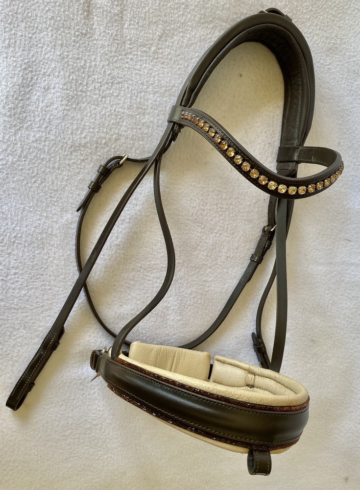 STUNNING Otto Schumacher #2 Full Horse Comfort Crown BRIDLE~Swarovski Crystal