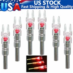 6PCS 244″/6.2mm Inside Diameter Automatically Led Lighted Nocks for Arrows with