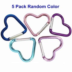 Heart Shaped Carabiner Hook, Aluminum Alloy Snap Clip Key Holder, Keychain Tool