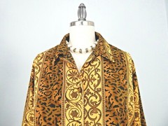 Renaissance Women Sportswear Designer Multi Animal Print PrintTop Sz M USA