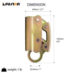 Climb Dual Rope Grab, Alloy Steel, Safety Protection for Heavy Industry, Roof…