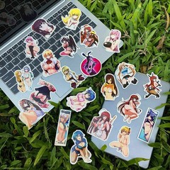 100Pcs Sexy Anime Girls Stickers Bomb Waifu Women Bikini Laptop Vinyl Decal Pack