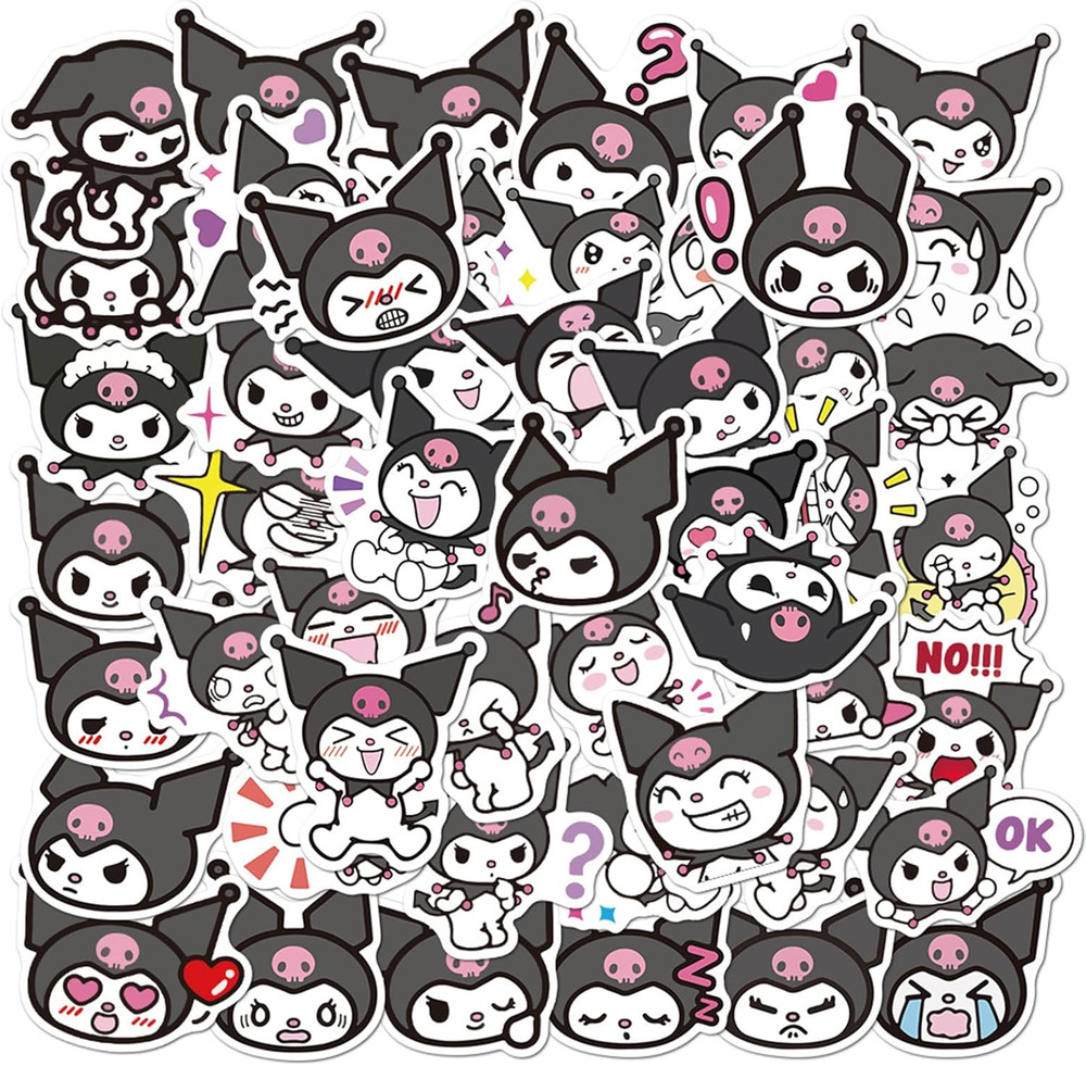 50Pcs Kuromi Stickers Pack Cute Stickers for Kids Teens Adults Waterproof Vinyl