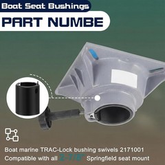 Novabright 4 Pack Boat Seat Swivel Bushings 2-7/8 Inch Boat Seat Pedestal