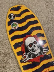 Powell Peralta 80s Reissue Ripper Skateboard Deck Gold Bones Brigade