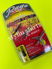 FOUR Rage Slipcam CHISEL TIP SC mechanical 2 blade broadhead 100 grain 2+» cut