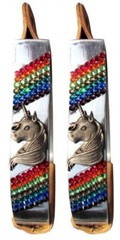 Pony / Youth size ALUMINUM STIRRUPS Unicorn concho Rainbow crystal rhinestones