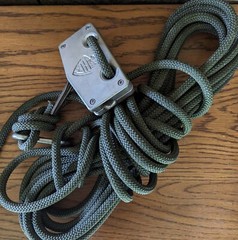 Climbing/Hunting Rope with camo padded backpack And Heavy Duty Clasp And More