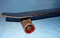VTG Black Plastic Molded Skateboard W/ Nash Trucks – 26.5″ Long – Parts/Restore