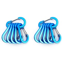 6/12pcs Carabiner Buckle Clip Outdoor Hiking Small Aluminum KeyChain Spring Hook