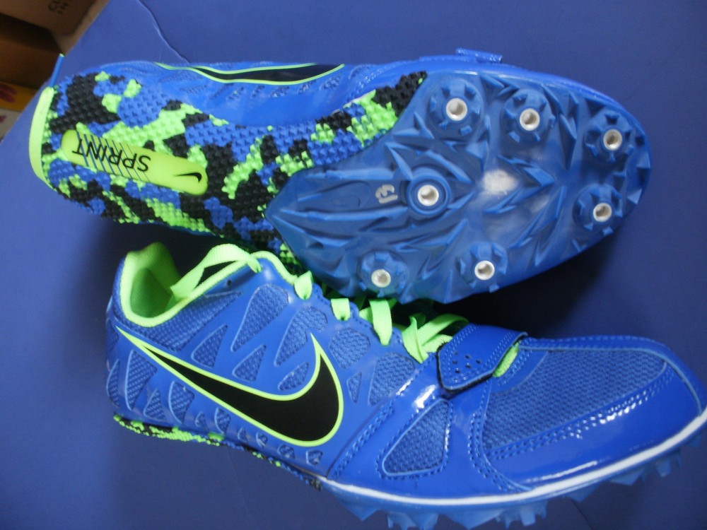 NIKE Track & Field~ZOOM RIVAL S~Blue & Lime Green Running Shoes~Men’s 12~NEW