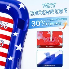 Inflatable Pool Cornhole Game Fun Water Toys for Kids & Adults Summer Party