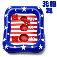Inflatable Pool Cornhole Game Fun Water Toys for Kids & Adults Summer Party