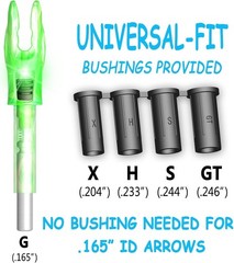 6/12PCS G Lighted Nocks for Arrows with .165 .204 .233 .244 .246 Inside Diame…