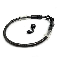 AN3 28 90 Degree M10 Stainless Steel Braided Motorcycle 110 cm (43.3 inches)