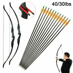 57 inch Takedown Recurve Bow Kit Hunting &12x Arrows Set Archery Right Left Hand