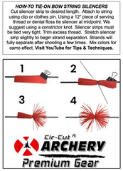 Whisker Bow String Silencers Noise Dampener ARCHERY Compound Recurve CAMO Quiet