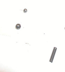 Crosman MK I Target Air Pistol – Safety Cylinder, Spring, Clip and Detent Balls