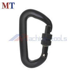 4 Pack Heavy Duty Aviation 12 KN D-Shaped Locking Carabiners Clip Aluminum