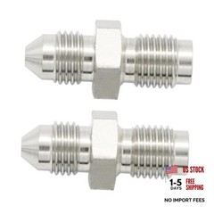 -3 AN AN3 Male Flare to 3/8-24 Male Inverted Thread Pipe 3AN to 3/8-24 (2 Pack)