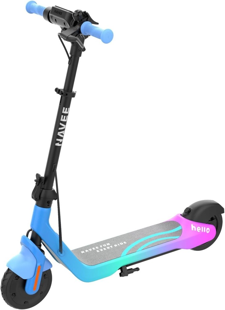 NAVEE K100 Max Kids Electric Scooter w/ APP Control, 3 Heights, Safe 12.4MPH