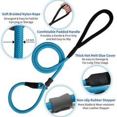 Strong Slip Rope Dog Training Leash (6ft) – Heavy Duty Durable Braided Nylon …