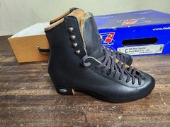Riedell 336 Roller Skate Boots New SZ 5.5 M NOS BLACK LEATHER HIGH QUALITY VTG