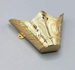 WESTERN COWBOY BOOT TIP Pair – Gold Finish Engraved Tips