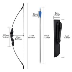 30lbs Recurve Bow and Arrow,Archery Bows Set for Adults,Right Hands Bow,Suita…