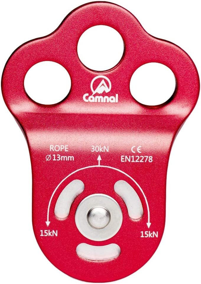 Single Climbing 30KN Rescue Pulley for 13mm Rope Arborist Rappelling Climbing