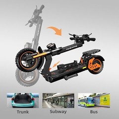 Ruitoo 1600W Electric Scooter Adult Foldable E-Scooter 48V 20.8AH 34MPH 50 Miles