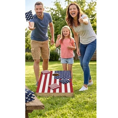 Regulation Cornhole Bean Bags: Set of 8 (6″x6″/16oz) Double Stitched 12oz Canvas