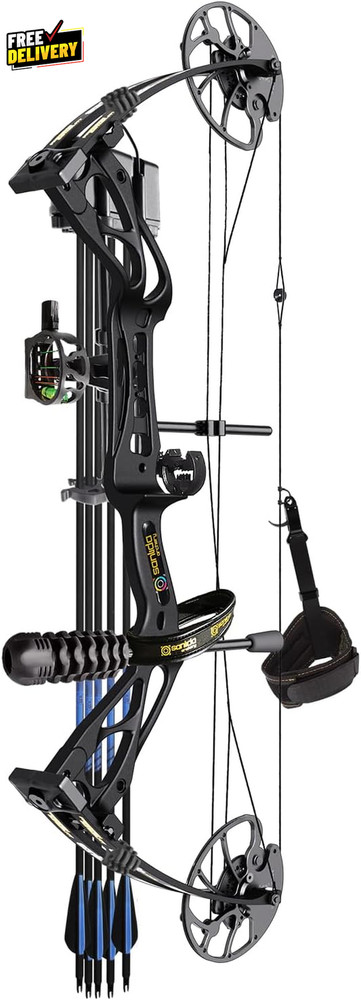 Archery X8 RTH Compound Bow Package 18-31″ Draw Length 0-70LB Adults Teens…