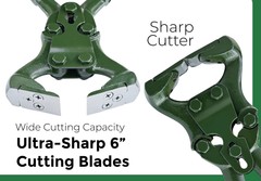 Heavy Duty Hoof Trimmer, Rubber Handle, Green Coating for Horses & Livestock 17″