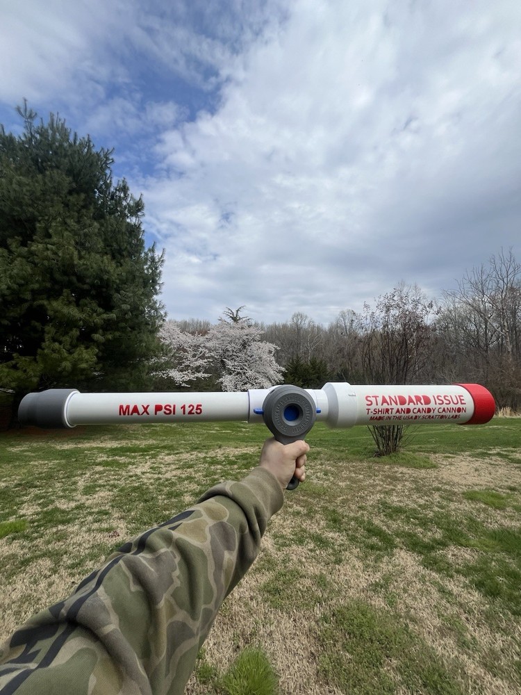 T-Shirt Launcher And Candy cannon – Air Powered Standard Issue Launcher 100ft+