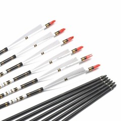 12Pcs 30/32 Carbon Arrows SP 500 Turkey Feather Archery For Compound&Recurve Bow