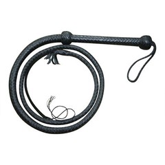 Genuine Cow Hide Leather Bullwhip 04 Feet Long Black 12 Plaits Heavy Duty Whip
