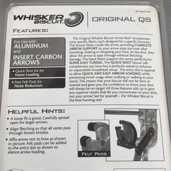 Whisker Biscuit Original QS Right Hand Arrow Rest Archery Compound Bow New NIB