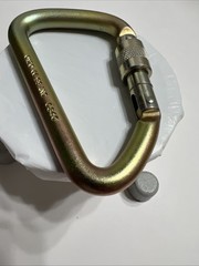 DMM Wales Steel Locking Carabiner Screw Gate 45kN Industrial D-Shape Snap Hook