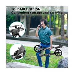 Scooters for Kids 8-12, Teens & Adults – Foldable Commuter Scooter with Bell,…