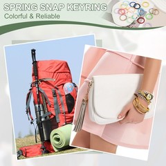 1″ Spring O Rings, Spring Snap Keyring for Handbag, 12 Pack Gold