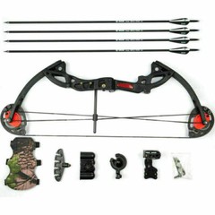Compound Bow Archery Kit for Youth & Beginner Right Handed 19”-28” Draw Length