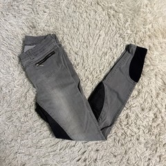 Women’s Size 24R Grey/Black Euro Star Full Seat Horseback Riding Breeches