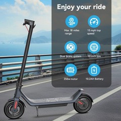 LEQISMART 10Inch A6L ECO 350W Motor 10 Inch Tires 19 Miles Range Commuter