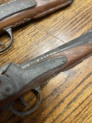 Vintage Pair Of 2 Hubley Flintlock Jr Cap Gun Pistol Bakelite