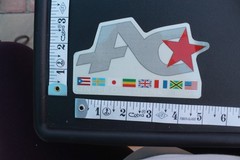 All City Stars Skateboards Mad Circle Clear Z14B Vintage Skateboarding STICKER