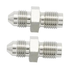 -3 AN AN3 Male Flare to 3/8-24 Male Inverted Thread Pipe – 2 Pack