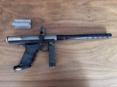 AutoMag Paintball Marker w/Doc Machine Autococker Barrel Adapter