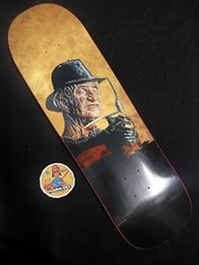 RARE Jim Greco Freddy Krueger Hammers Shaped Skateboard Deck Pearlescent