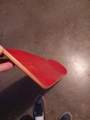 9.25″ Skateboard Deck Pool Shape MIX Mfg Handcrafted in USA Red Adj. WB